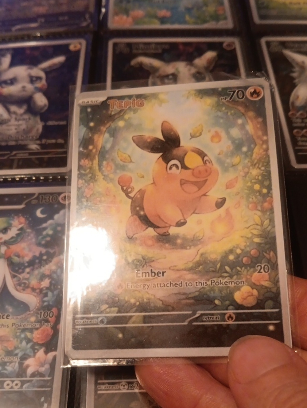 Tepig Collector Card - Orange/Black